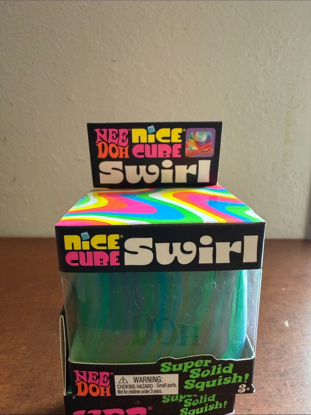 NiceDoh Cube Swirl - Green Squish Toy Needoh